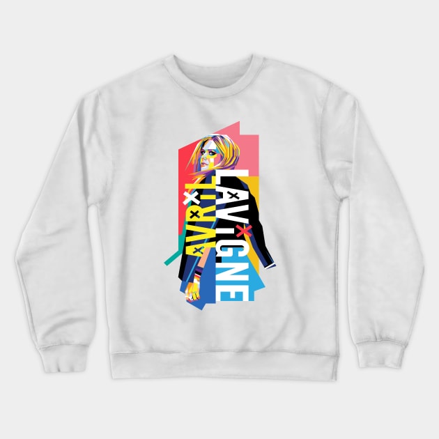 Avril Pop Art Lavigne Crewneck Sweatshirt by Laksana Ardie Store